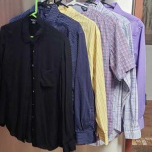 $4.50 a SHIRT!! 6 Men's Name Brand Dress Shirts Sz 14-14.5